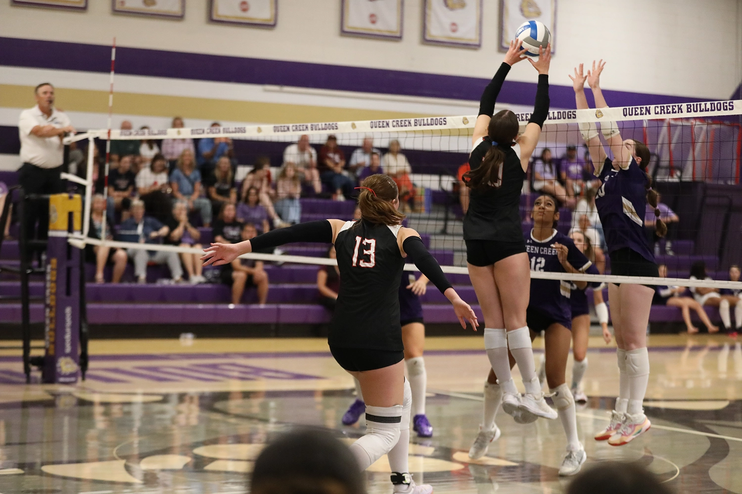 Blocking the ball for DRHS